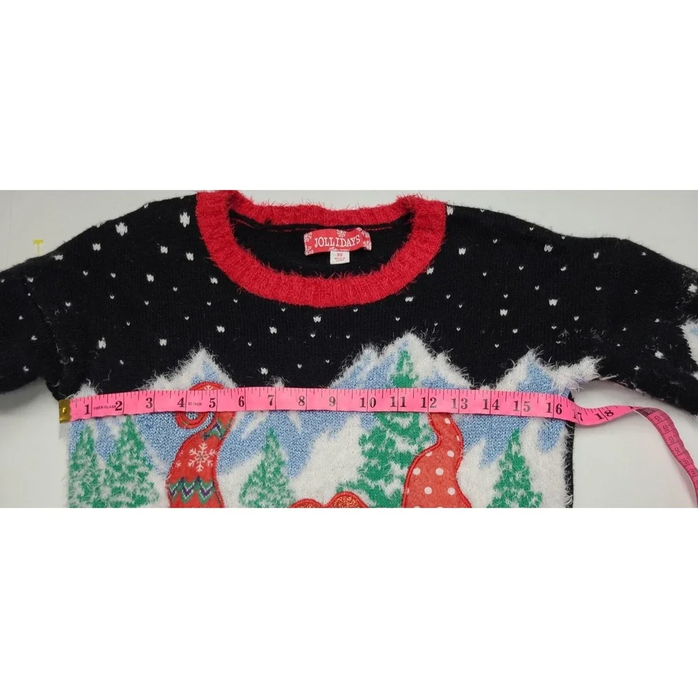 Jollidays Ugly Christmas Sweater 2 Gnomes and‎ a dog Sz XS